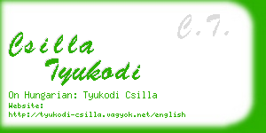 csilla tyukodi business card